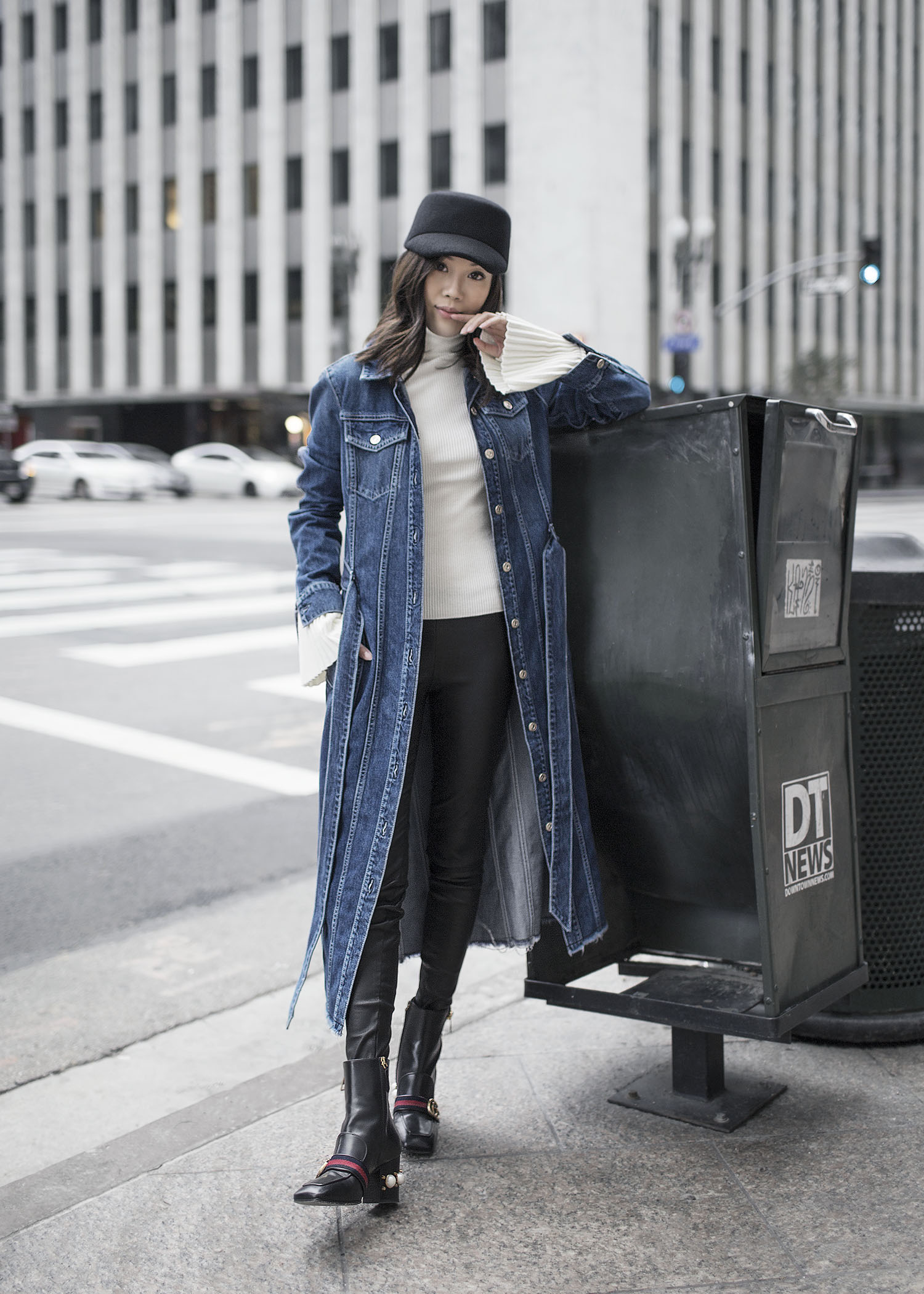 Jenny Tsang of Tsangtastic styling different ways to wear long coats