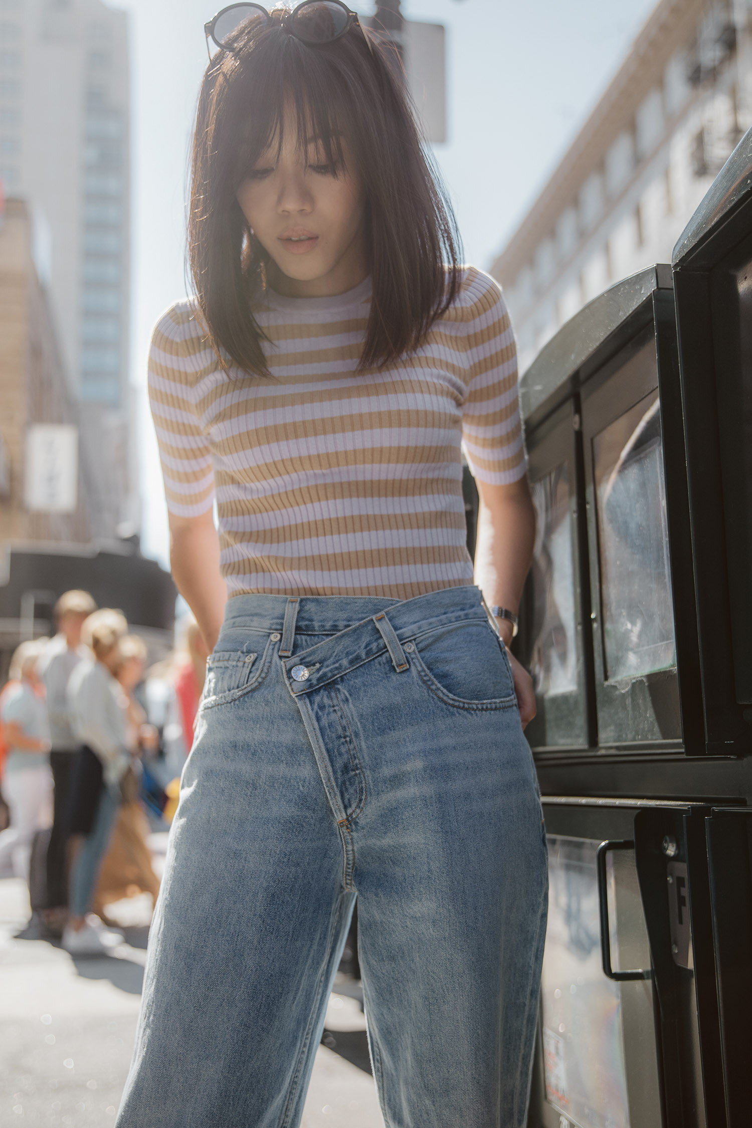 MAKING AGOLDE JEANS AT HOME, DIY AGOLDE CRISS CROSS JEANS